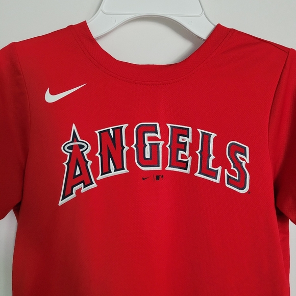Nike Red Los Angeles Angels Youth T Shirt Number 7 Size S - Picture 2 of 5